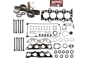 EVERGREEN PARTS AND COMPONENTS Evergreen HSHBTBK4034 Head Gasket Set Timing Belt Kit Compatible with/Replacement for 01-05 Honda Civic VTEC D17A2 D17A6