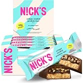 N!CK'S Protein Bars Crispy Cookie Chocolate, 12-Count Box (Each 50g) | High Protein, Low Calories, Low Carbs, Keto Friendly, No Added Sugar