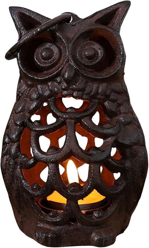 Amazon Com Gware Cast Iron Owl Candlestick Sturdy And Durable