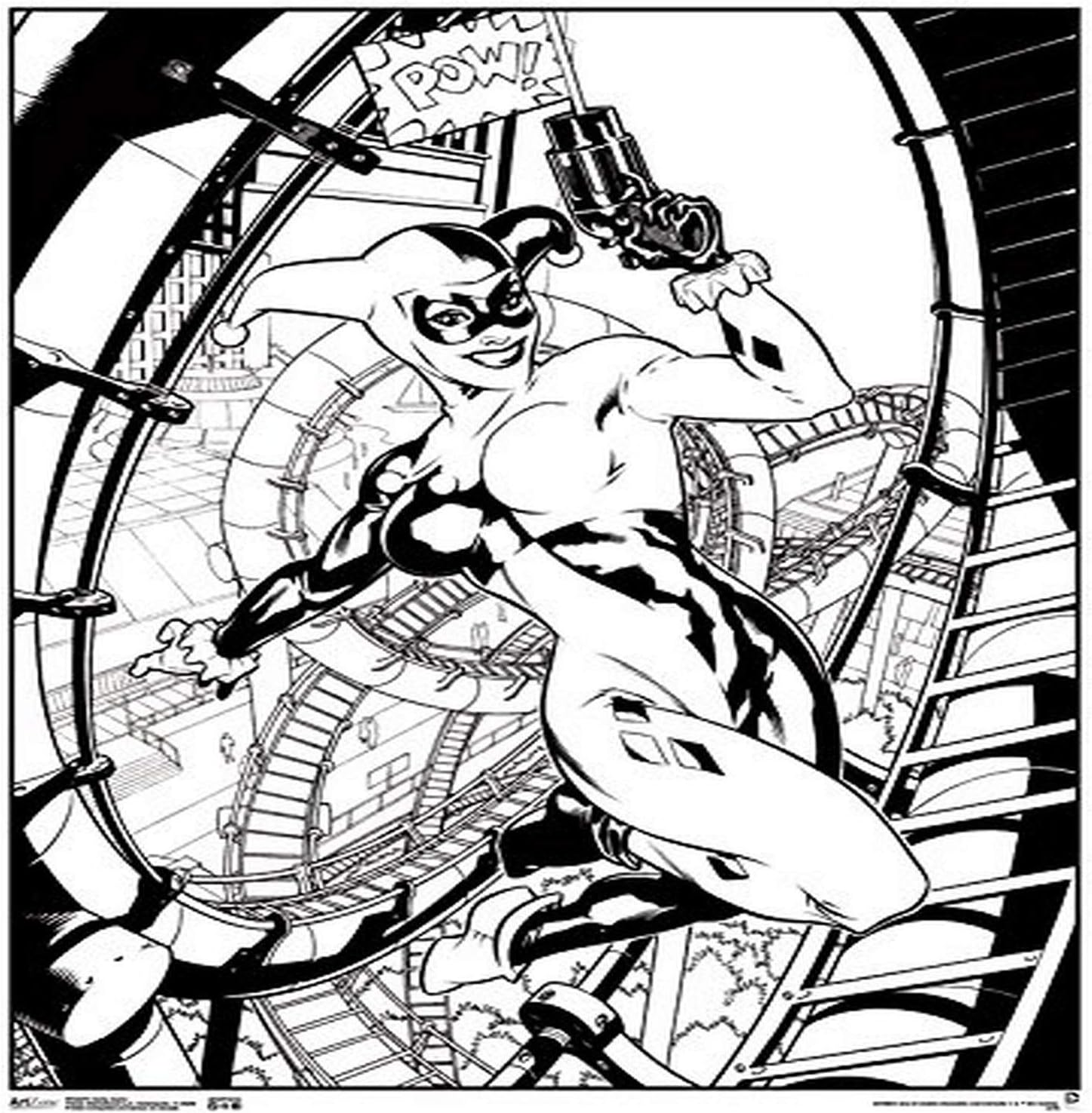 Amazon.com: Trends International Harley Quinn 18"x24" Coloring Poster