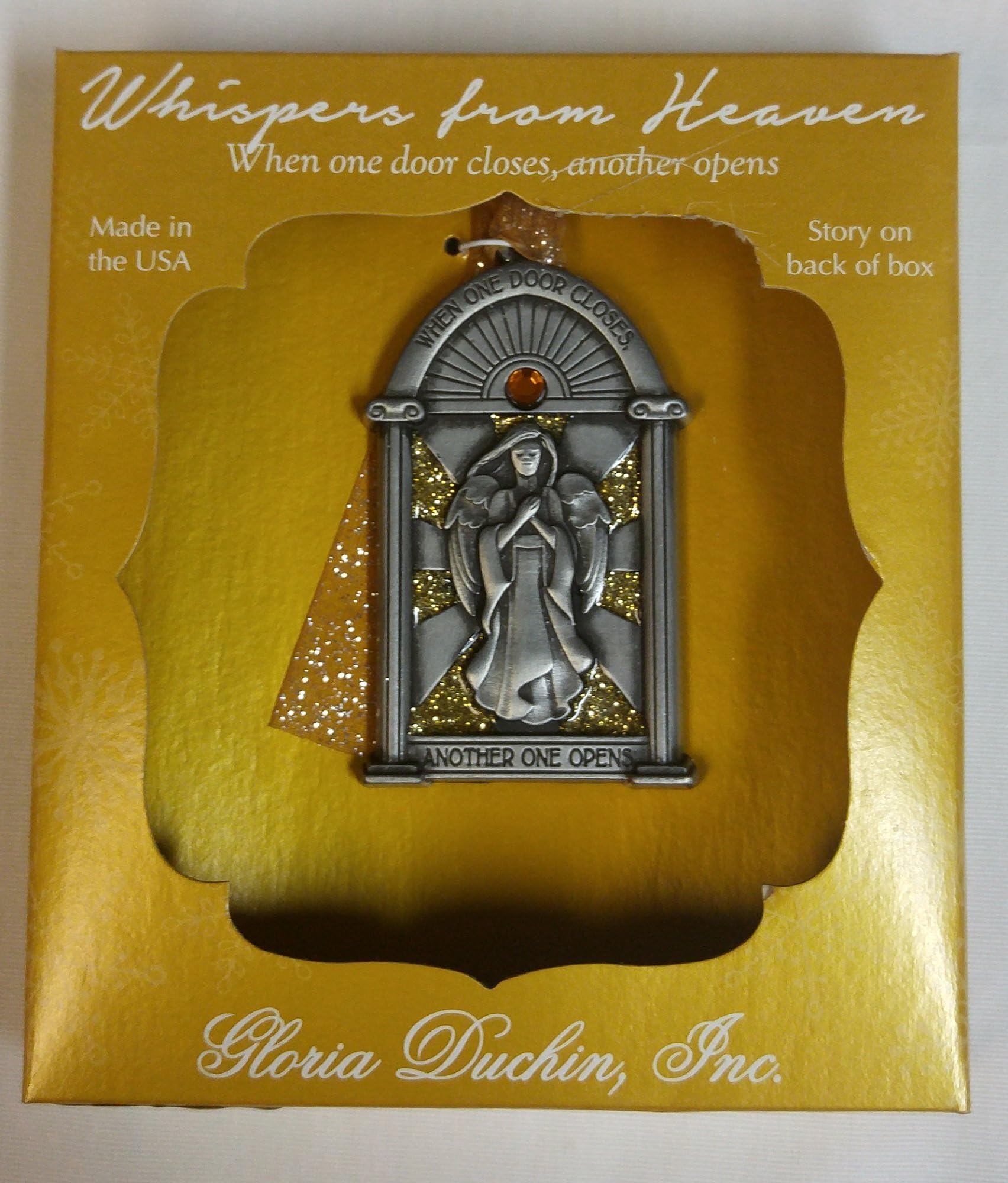 Christmas Tree Ornament Angel Whispers From Heaven (Yellow Package)