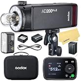 GODOX AD200 Pro II AD200Pro II 200Ws TTL Pocket Flash Strobe,Portable Flash | for Sony/Canon/Nikon/Fujifilm/Olympus/Panasonic Etc Cameras,2.4G 1/8000 HSS,500 Full Power Flashes,0.01-1.8s Recycle Time