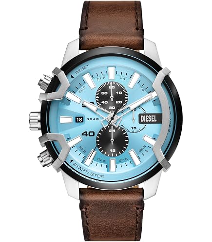 Amazon.com: Diesel Men's Watch, Spiked Stainless Steel and Leather