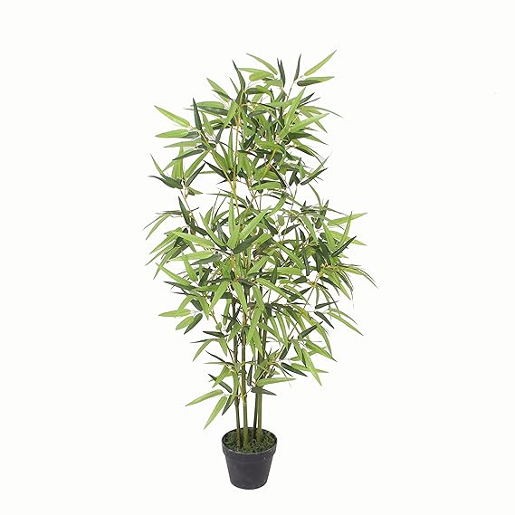 PASAMO 07054 Bambus, Echtholzstamm, Kunstpflanze 135cm