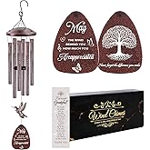 Thank You Wind Chimes for Outside: Thank You Gifts for Men Women, Mental Hummingbird Wind Chime, Thoughtful Appreciation Gift Set for Mom Friends Coworker Employee Teacher