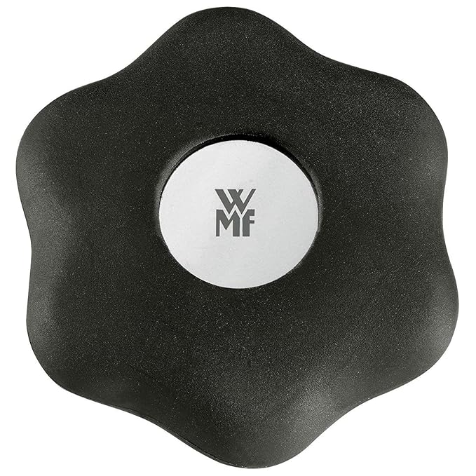 WMF 06.5801.6200 Schraubdeckelöffner Clever & More Cromargan Edelstahl Durchmesser 6cm, Schwarz
