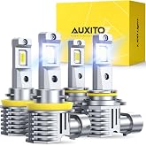 AUXITO H11 9005 LED Bulb, 900% Ultra-Bright, 6500K 68000LM Light, Plug and Play, Long Lifespan, No Flicker, 99% Compatibility, Pack of 4