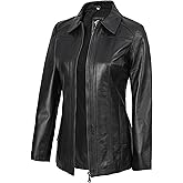 Decrum Leather Jacket Women - Casual Coat Style Real Lambskin Leather Jackets for Women