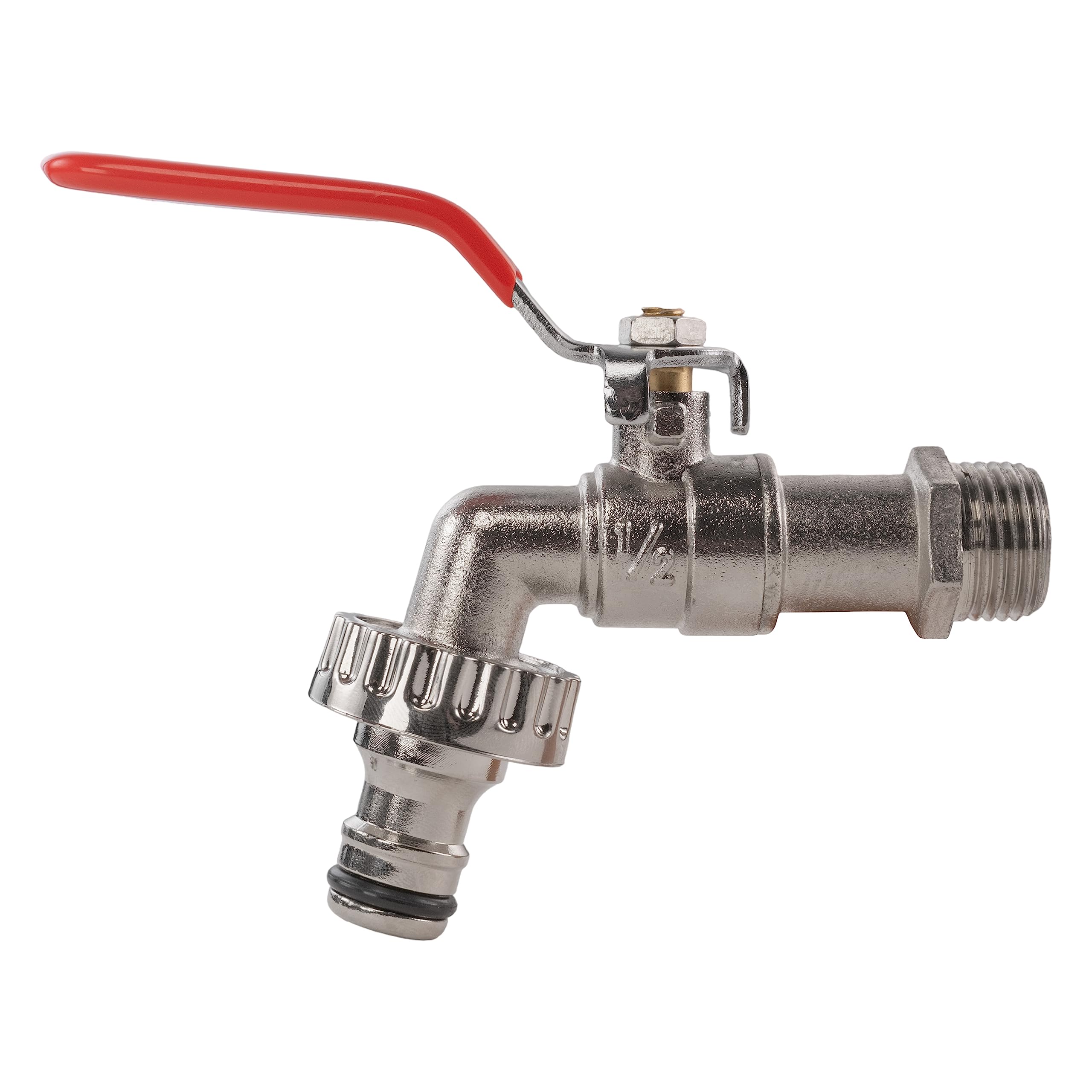 Garden tap 3/4" bsp Garden Outdoor Lever tap with Universal Click-Lock Outlet Fitting,Ideal for Water Butts,rain Barrels and Storage Tanks