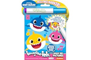 Bendon Imagine Ink Magic Ink Pictures and Game Book with Mess Free Marker (Baby Sharks)