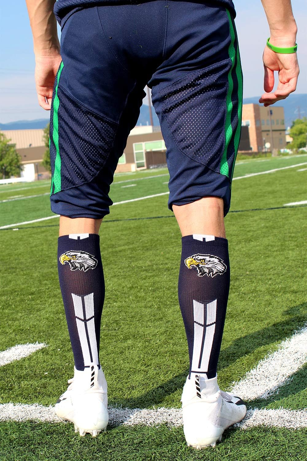 MadSportsStuff Eagles Logo Over The Calf Socks (Multiple Colors) : Clothing
