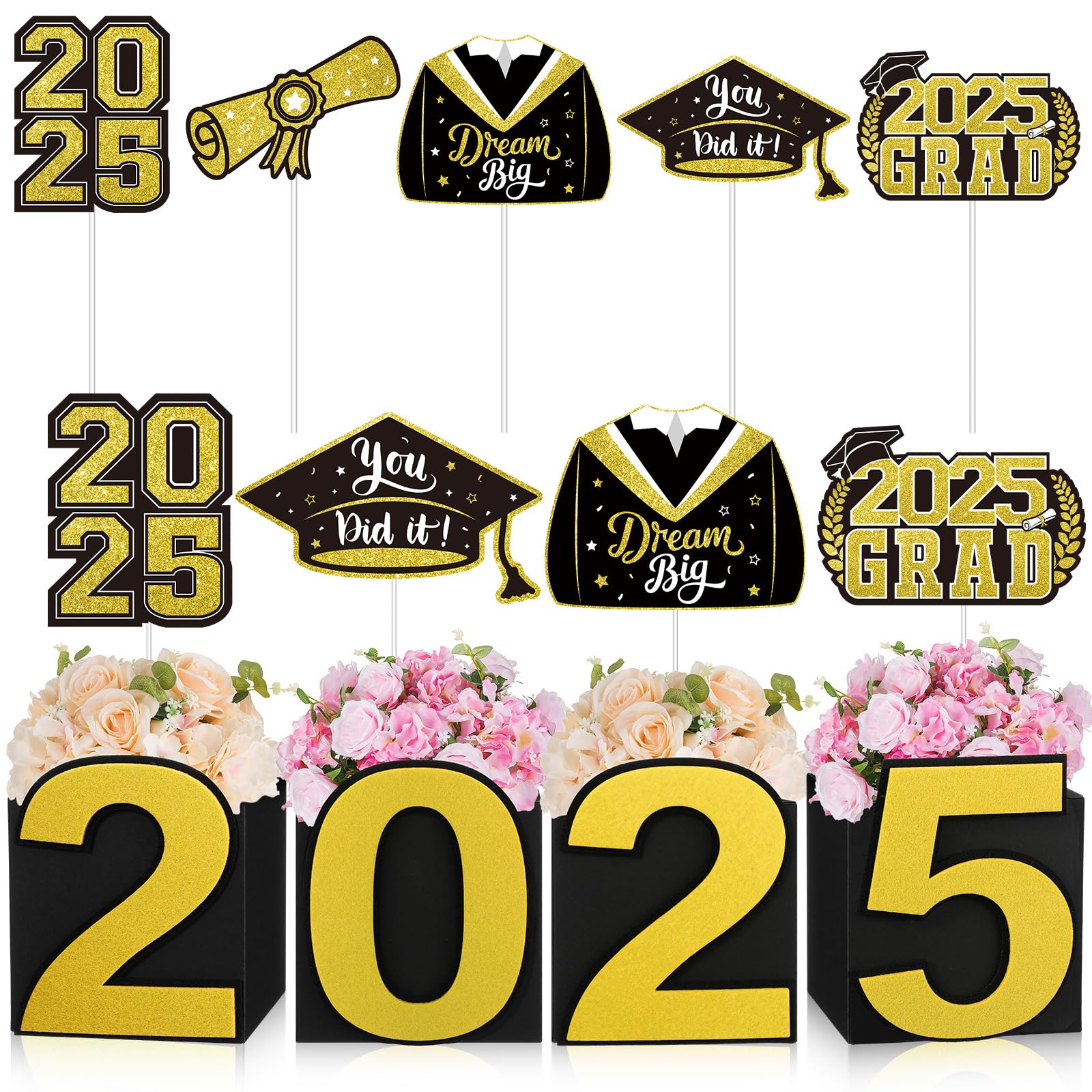 Weekgrat Graduation Table Centerpieces Class of 2025 DIY Grad ...