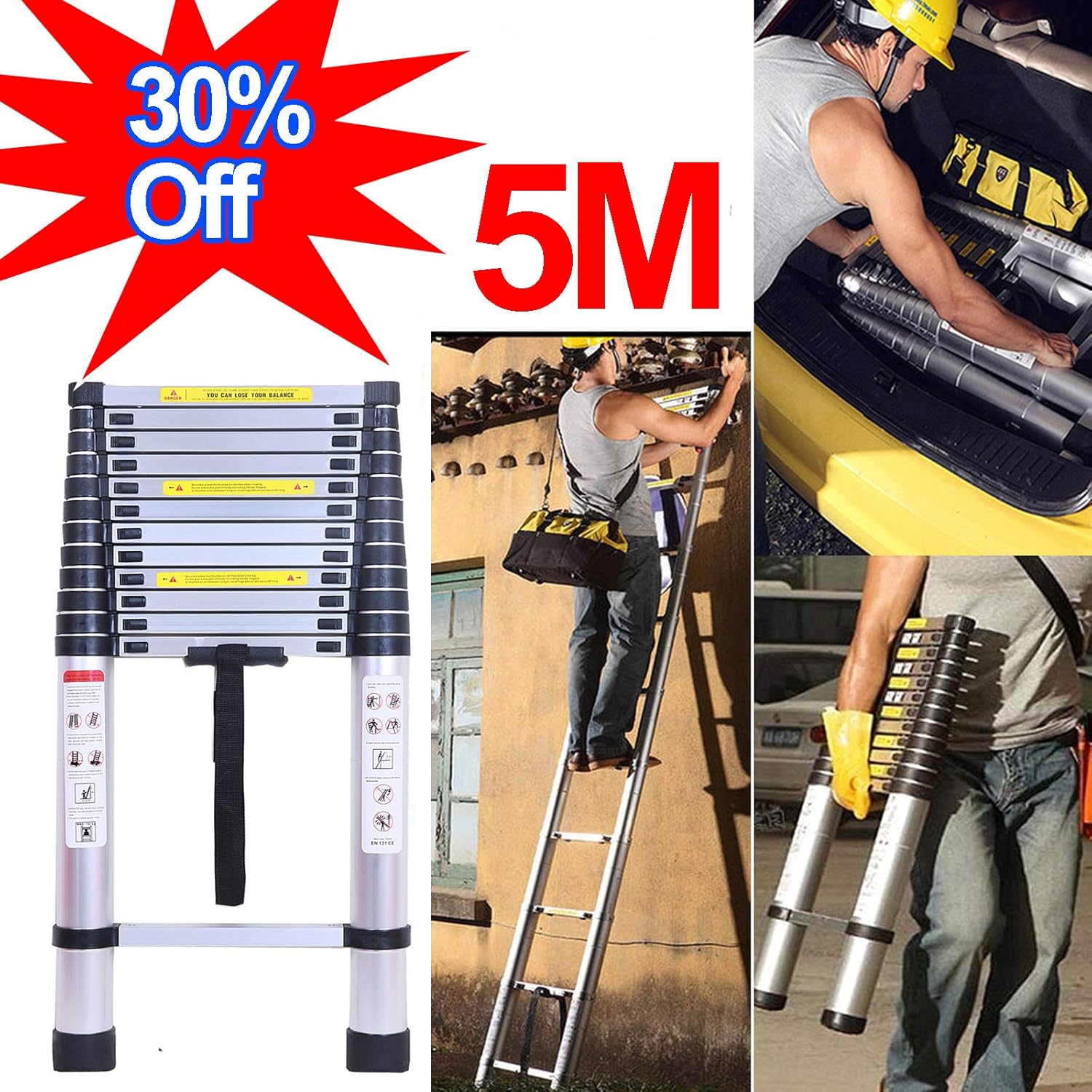 telescopic aluminium loft ladder