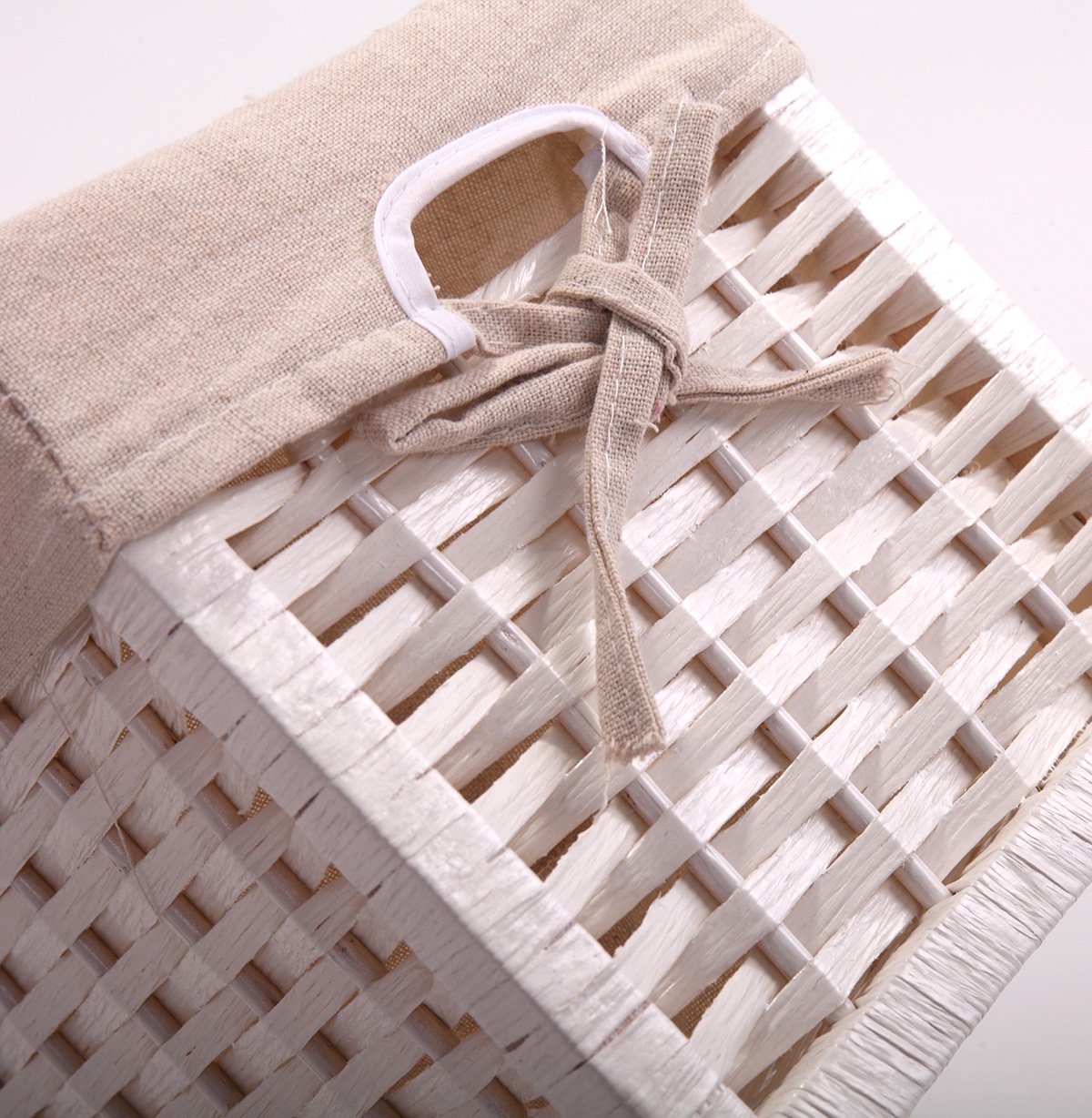 White Jaxpety Vd 55996hwwh Night Stand 2 Layer 1 Drawer Bedside End Table Organizer Bedroom Wood W Basket 1 Nightstands Home Kitchen