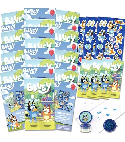 Bluey Anniversaire Vaisselle, 60 Pièces Bluey Decoration Anniversaire Kit, Vaisselle de Fête Bluey Comprend Bluey Ballons, Bannières, Assiettes
