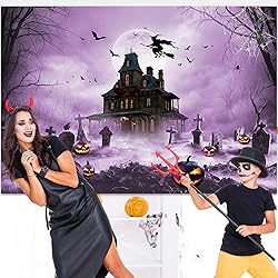 Mocsicka Halloween Photography Backdrop Scary Night