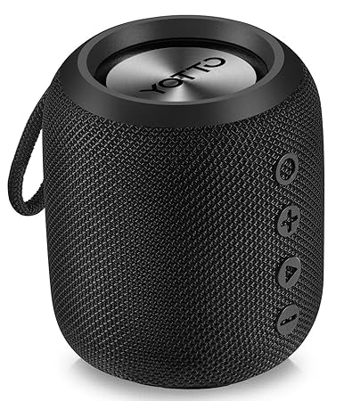 YOTTO Tragbarer Bluetooth 4.2 Kabelloser Lautsprecher IPX6 Wasserdicht Starkem Bass, 12W HiFi Stereo Sound, TWS, Eingebautes 