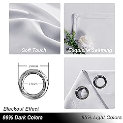 Hiasan Sliding Patio Door Blackout Curtains,1 Panel