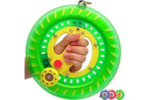 WEICAFLY Kite Reel and Kite String with Reel, 8.7inches Dia Includes 1200ft (90LBS) High Strength Kite String, Large Handle, Safety Lock Design, with Connector, Kite String Spool for Kids and Adults (Blue)