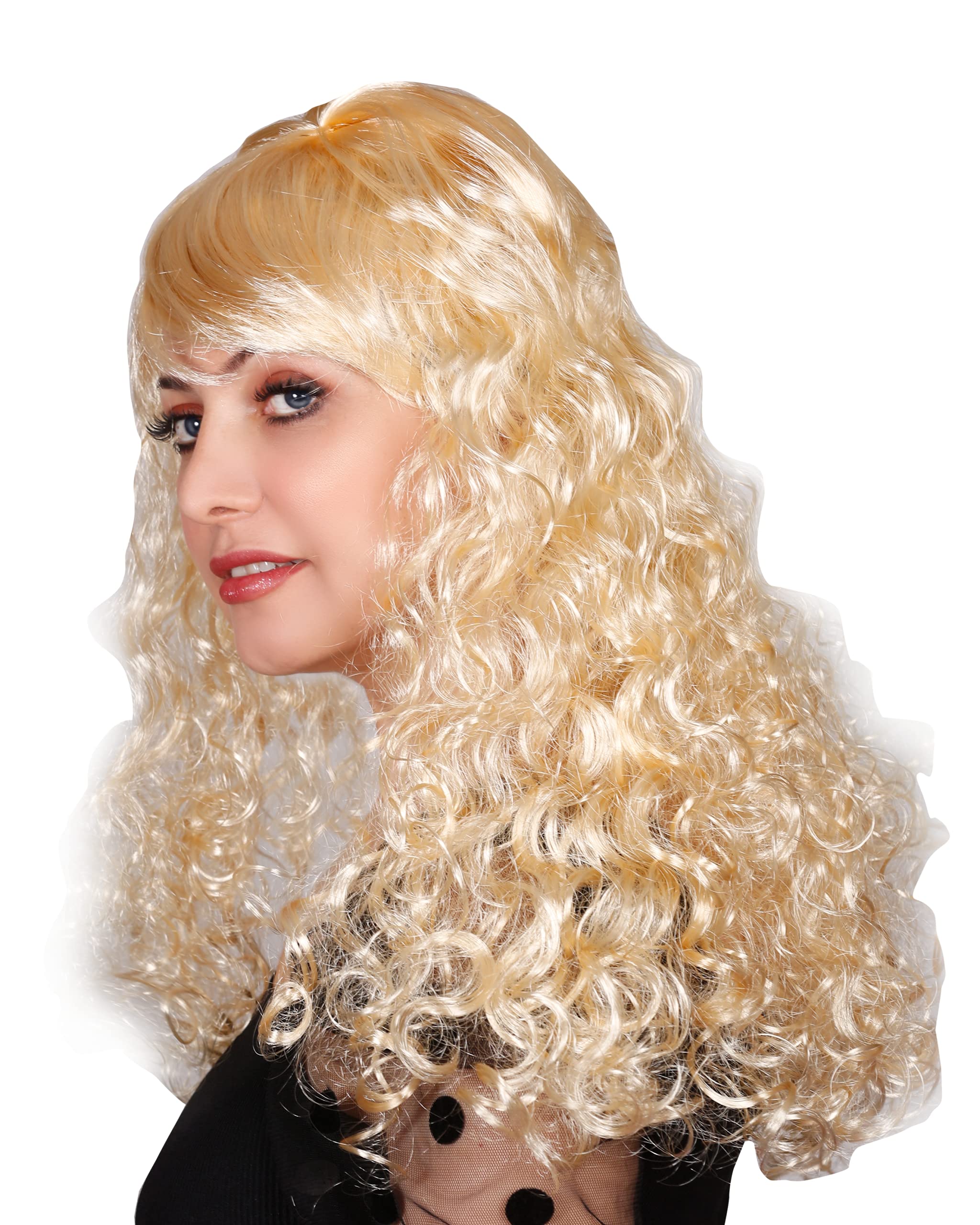 Long Wavy Wig Full Length Ladies Natural Fashion Cosplay Fancy Dress Party Halloween (Blonde)