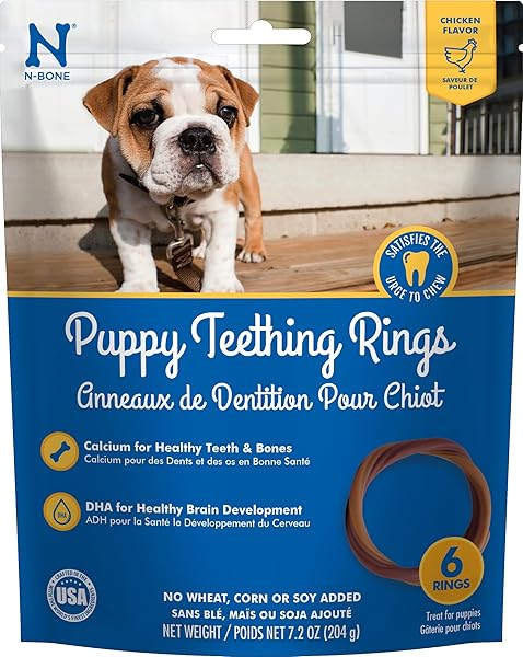 N-BONE PUPPY TEETHING RING CHICKEN FLAVOR (1 PACK...