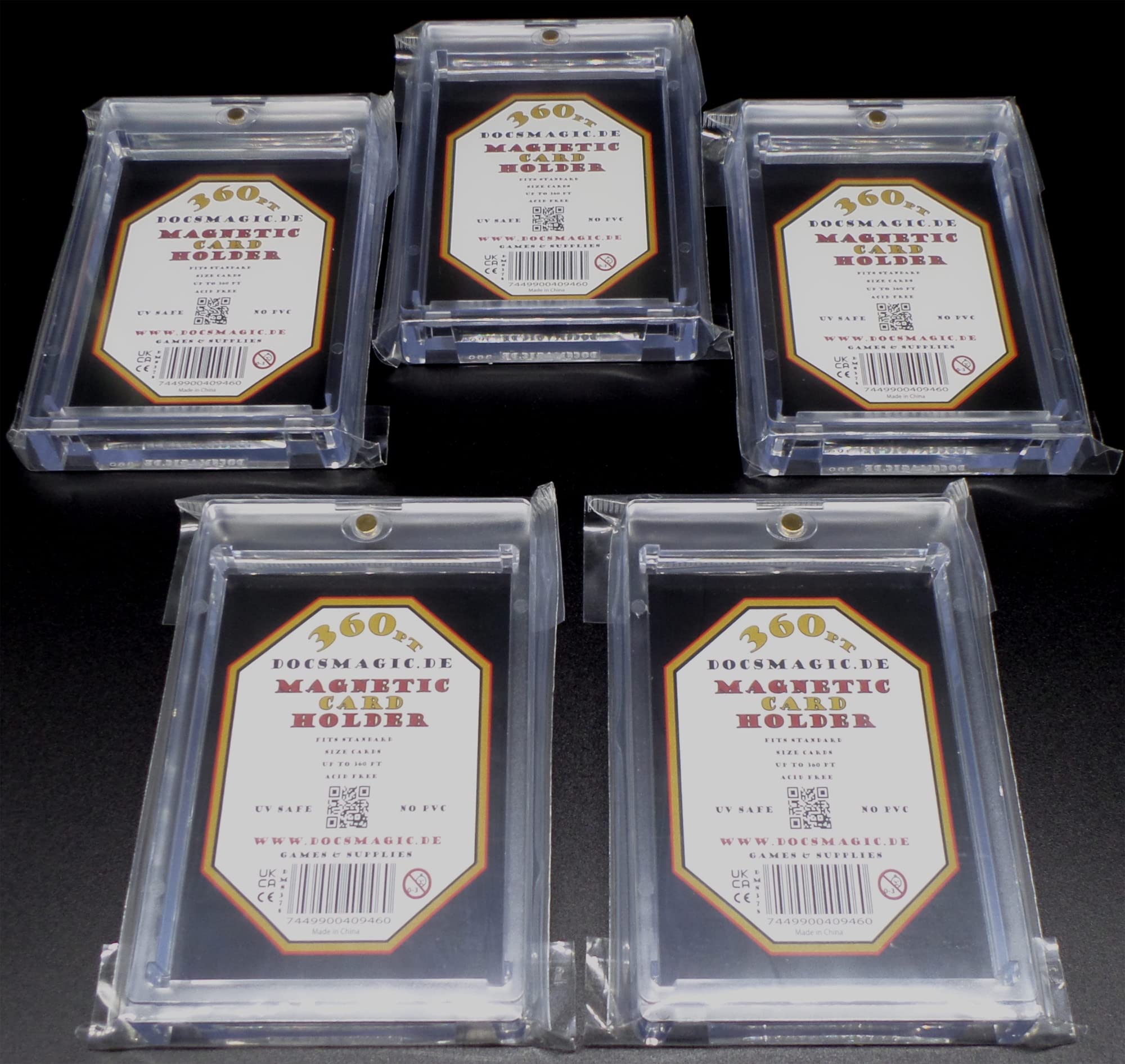 docsmagic.de 5 x Magnetic Card Holder Clear 360 PT UV safe — image 1