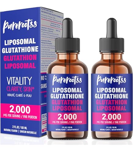 Amazon.com: Liposomal Glutathione 1500 MG, Superior Absorption, Liquid  Glutathione Supplement, Powerful Antioxidant, Liver Detox, Immune Enhancer,  Soy-Free, Non-GMO, Vegan & Gluten Free, 2.02 fl.oz : Everything Else