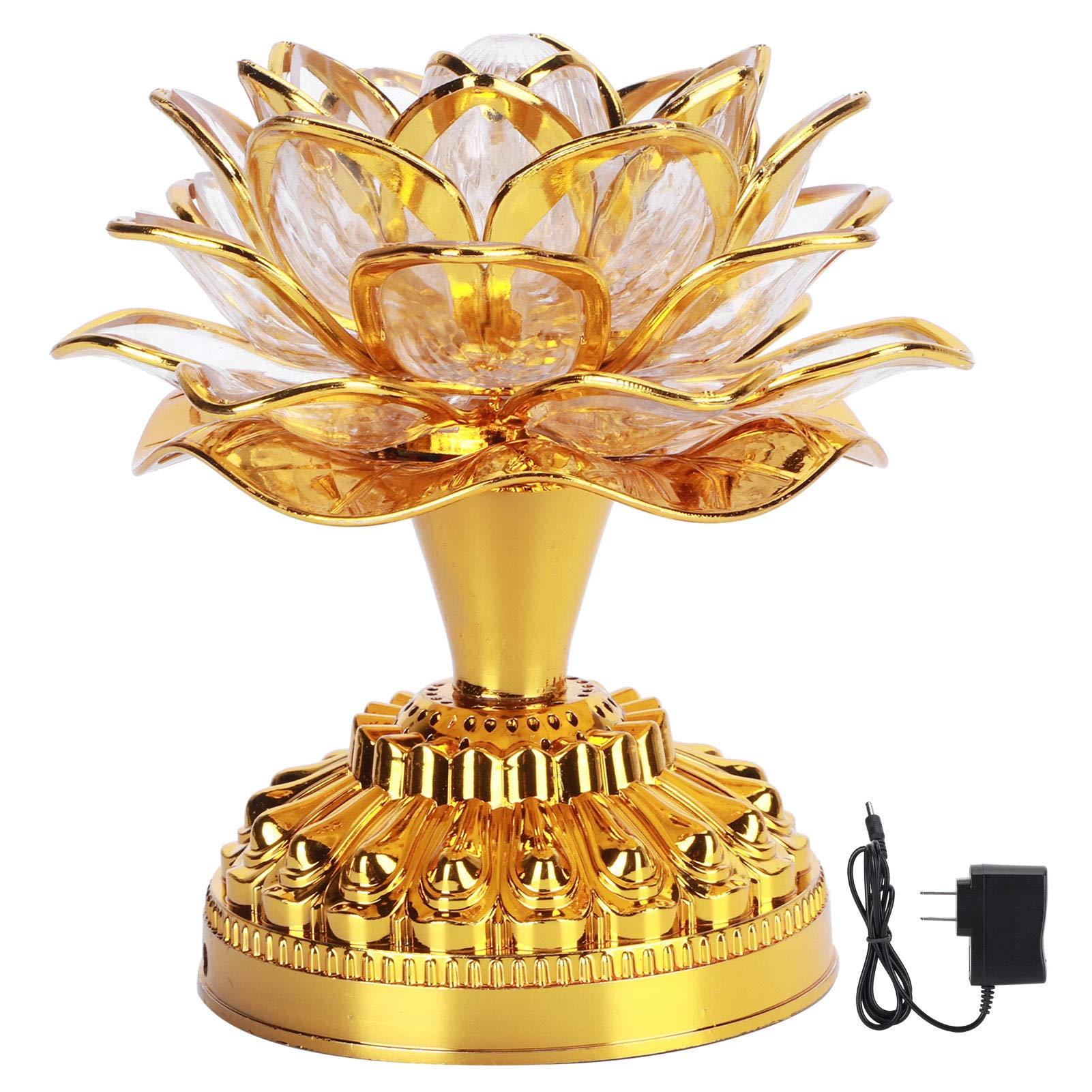 Photo 1 of Leopacat Lotus Lamp, Colorful LED Buddhist Lamp Gradient Buddha Light for Worship Display Consumption Supplies Flower Breathing Lights Buddhism Faith Supply Rooms Yoga Studio Zen Home(110-240V)