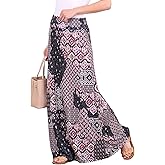 Popana Long maxi skirts for women – High Waisted Flowy Long Skirt for Women, Casual A-Line Plus Size Maxi Skirt