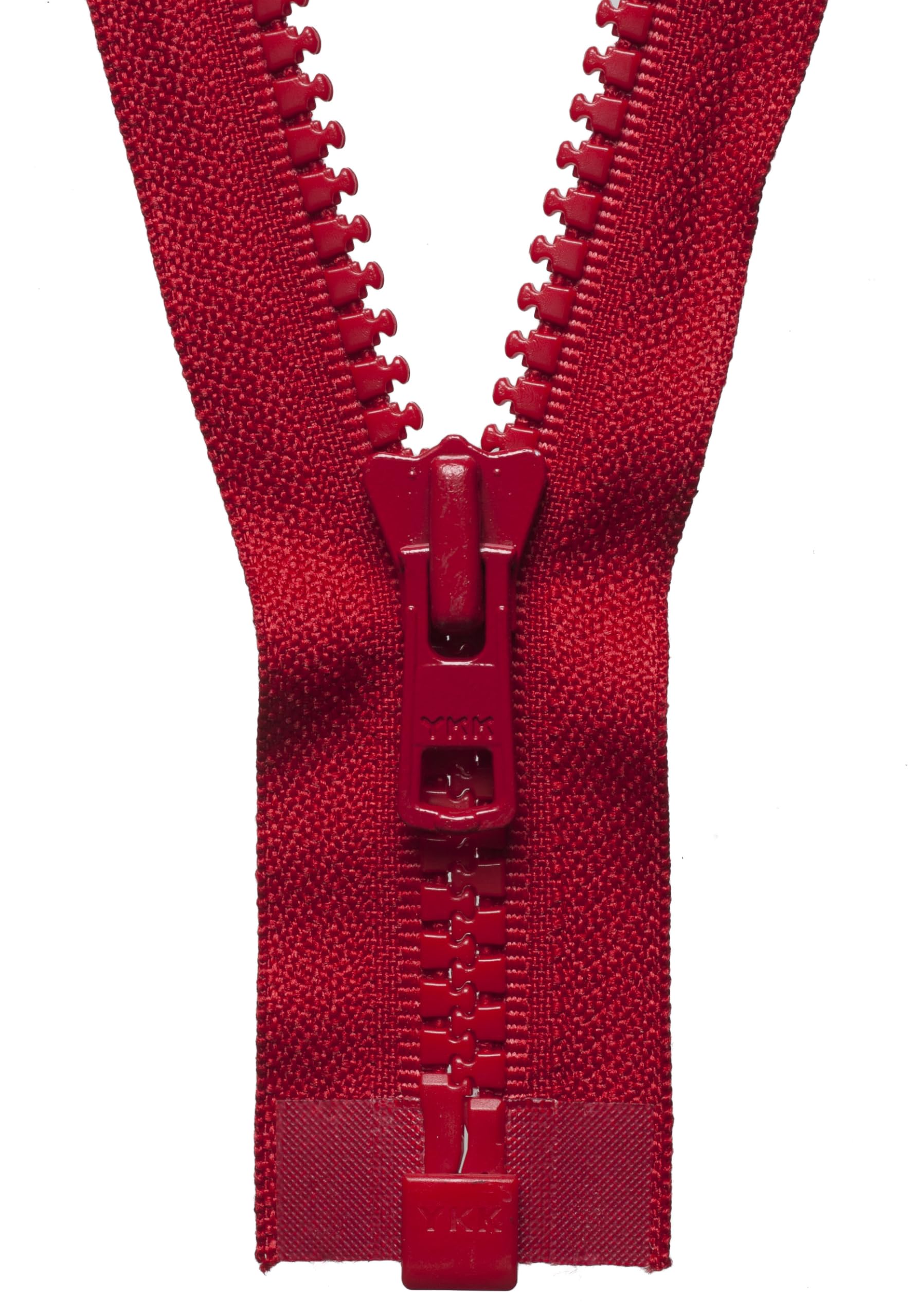 YKK Open Ended Zip, No. 519 Red, 66 cm Length — image 1