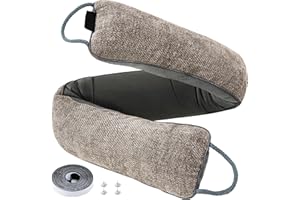 MAKRYEBI Weighted Door Draft Stopper Under Door Noise Blocker Front Door Insulation Door Draft Guard Weatherproof Strip Energy Efficient Door Accessory (Beige, 38inch)