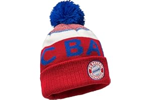 Fan Ink Bayern Munich Beanie, Knit Skull Winter Hat, Bayern Munich Soccer Beanie White