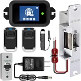 UHPPOTE Electric Strike Door Lock with WiFi &amp; Wireless Remote Control Kit | 2-inch Touch Screen for Door Entry Access Control System