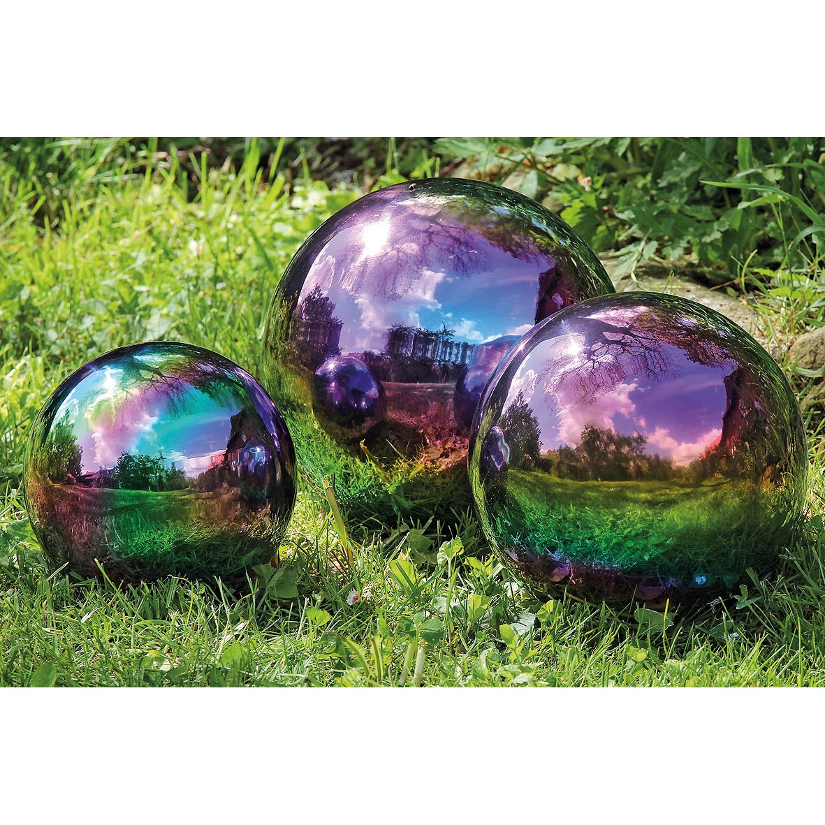 Kugel Edelstahl Schwimmkugel Gartenkugel Rainbow 18cm Amazon.de Küche