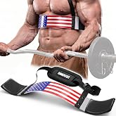 DMoose Fitness Arm Blaster for Biceps and Triceps - Heavy Duty Aluminum, Soft Neck Padding &amp; Adjustable Straps - Bicep Curl Support for Isolation &amp; Strength Training - Biceps Workout Equipment for Men