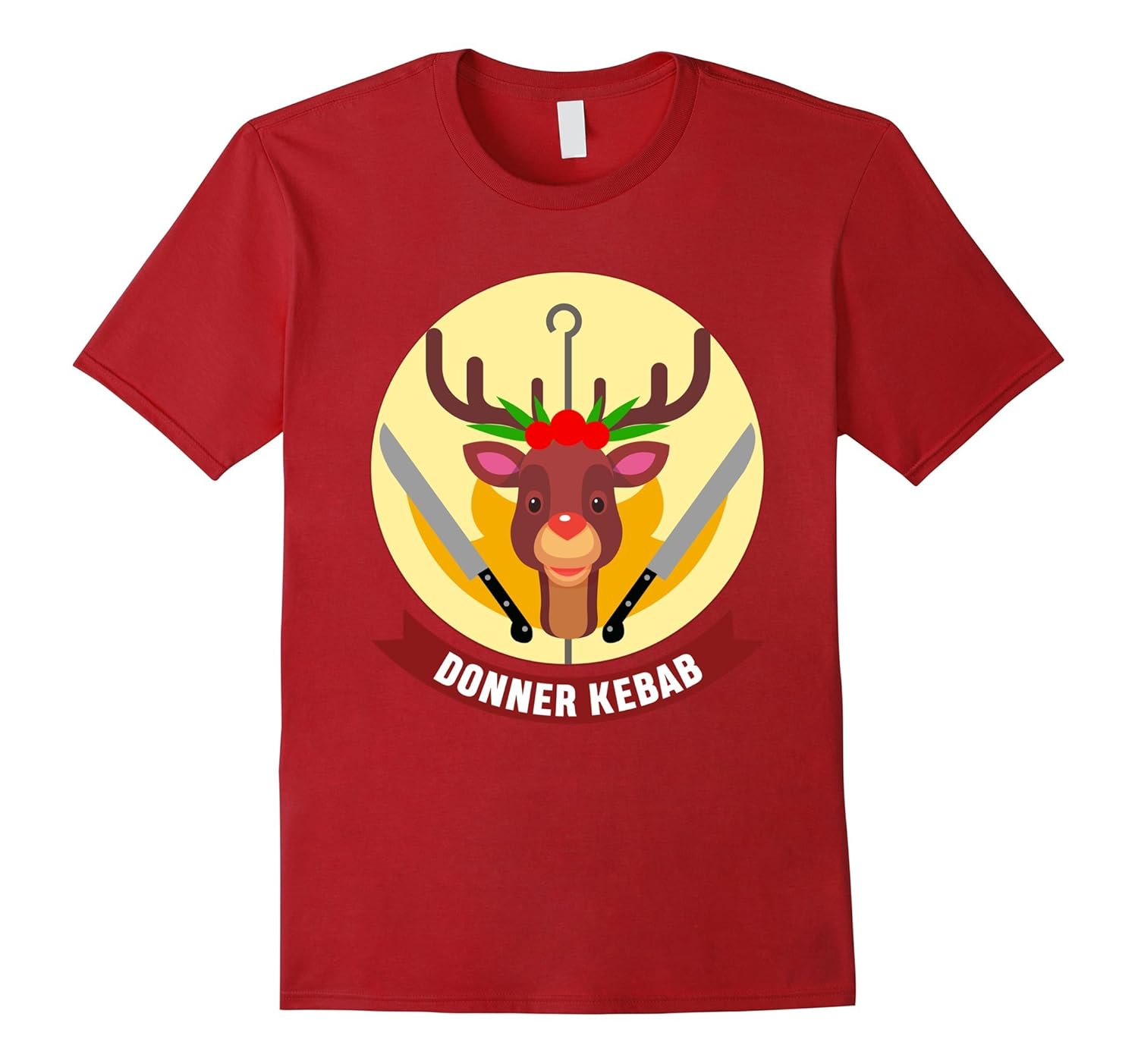 Donner Kebab Funny Christmas Reindeer T-Shirt-ANZ