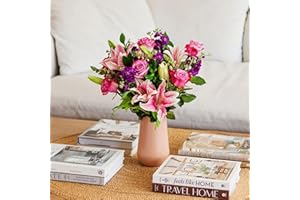 BloomsyBox Farm-Fresh Royalty Bouquet, Pink and Purple Design, Care Card, Flower Food, Lush Greenery, Flower Delivery por Birthday, Anniversary, Wedding, Get well | No Vase.