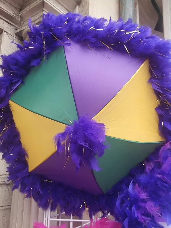 Amazon.com: New Orleans Mardi Gras Second Line Umbrella with Purple
