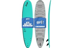 Rock It 8' Big Softy Surfboard, Soft Top Surfboard, Longboard Surfboard, Surf Boards Adults