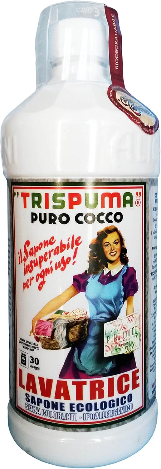 Alighiero Campostrini"Trispuma" Laundry Detergent with Pure Coconut Oil, Measuring