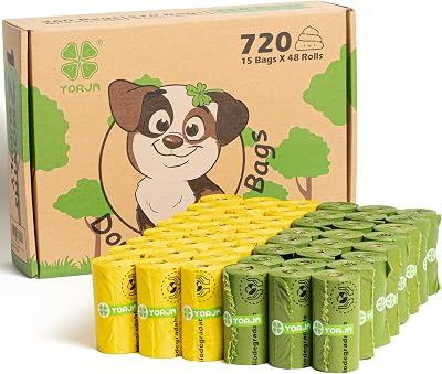 YORJA Dog Poo Bags 720 Count Extra Thick Leak-Proof Biodegradable