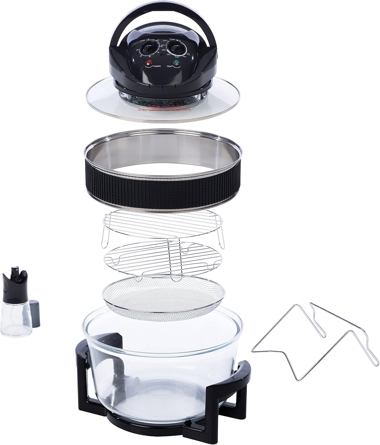 Daewoo Deluxe 17L 1300W Halogen Air Fryer with an Extension Ring- 60min Timer with Self-Cleaning Function - Image 4