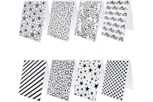 ADEVAR 8 Pcs Embossing Folders,Embossing Folders for Card Making,Plastic Paper Card Stencils for Crafts Scrapbook Photo Album DIY,"5.8 x 4.1"(Elegant Style）