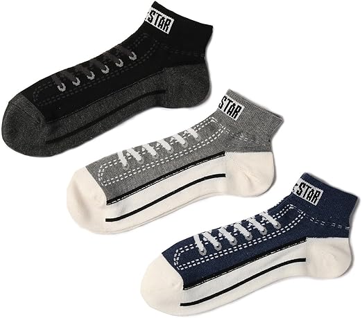 Amazon Converse コンバース ローカットスニーカー柄3pソックス メンズ スポーツソックス 通販
