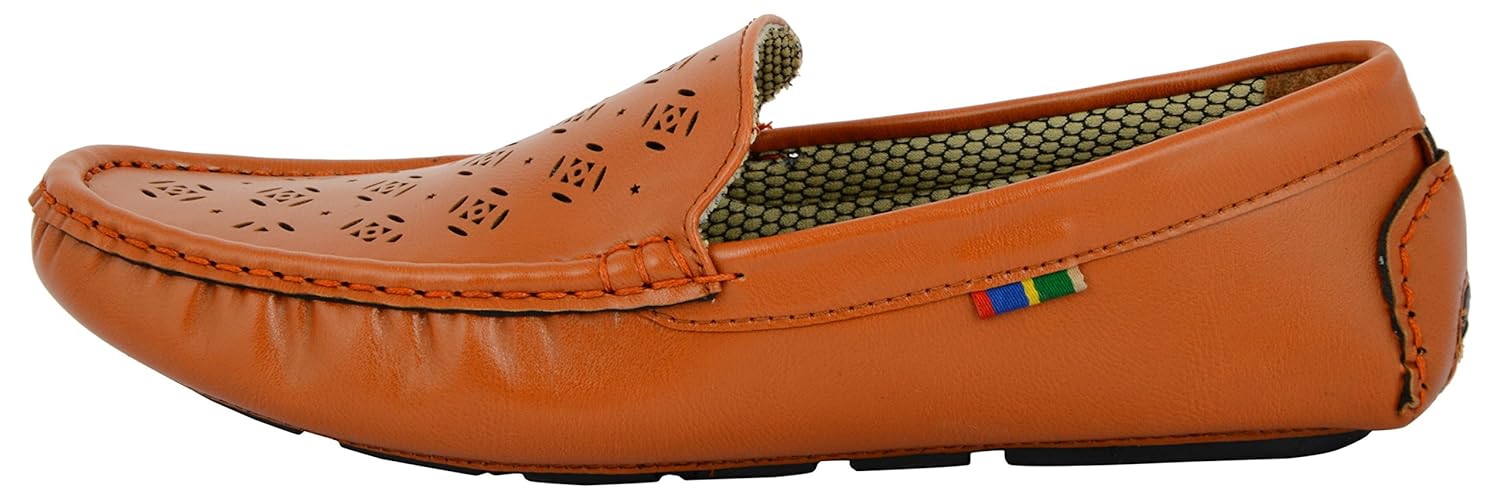 alestino unisex aorfeo cat drift tan loafers-10 uk/india (44 eu)(l07 10)