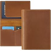Jack&Chris Leather Passport Holder, Handmade Passport cover, Travel Wallet Cover Case for Men and Women, Leather Travel Documents Organizer Protector, JC107