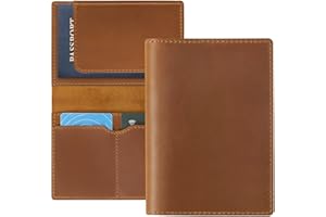 Jack&Chris Leather Passport Holder, Handmade Passport cover, Travel Wallet Cover Case for Men and Women, Leather Travel Documents Organizer Protector, JC107