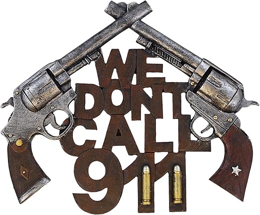 Amazon Com We Don T Call 911 Gun Decor Home Kitchen