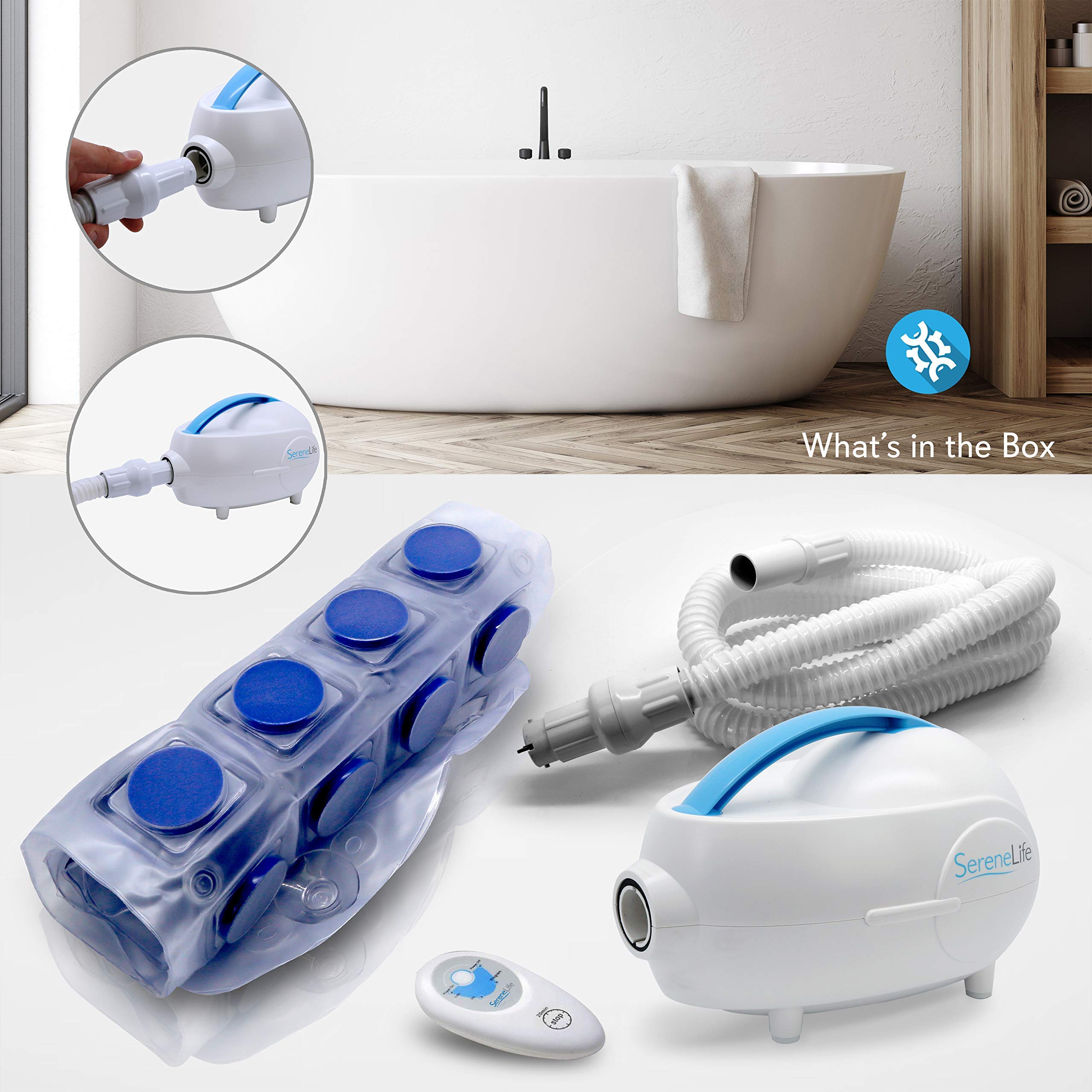 Portable Spa Bubble Bath Massager Thermal Spa Waterproof Nonslip Mat