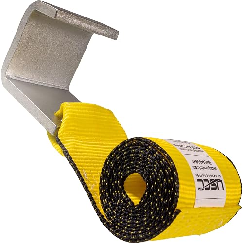 Container Check Strap US Cargo Control 4 Inch x 5 Feet Roll Off Container Winch Strap with ...